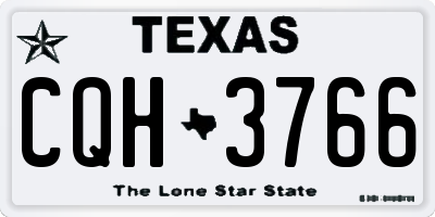 TX license plate CQH3766