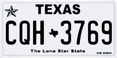 TX license plate CQH3769