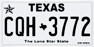 TX license plate CQH3772