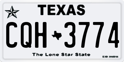 TX license plate CQH3774