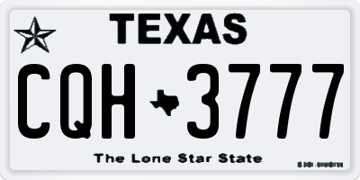 TX license plate CQH3777