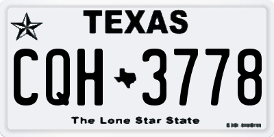 TX license plate CQH3778