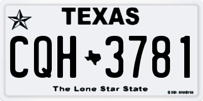 TX license plate CQH3781