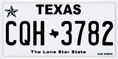 TX license plate CQH3782