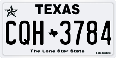 TX license plate CQH3784