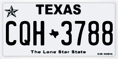 TX license plate CQH3788