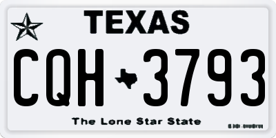 TX license plate CQH3793