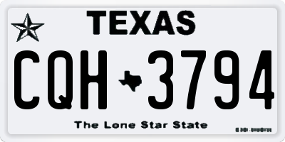 TX license plate CQH3794