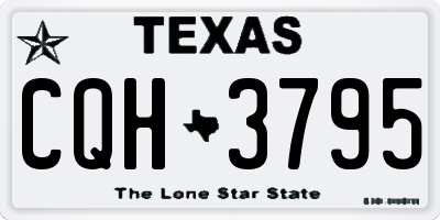 TX license plate CQH3795