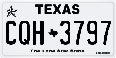 TX license plate CQH3797