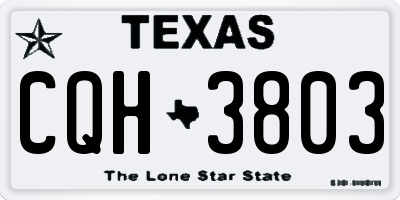 TX license plate CQH3803
