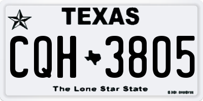 TX license plate CQH3805