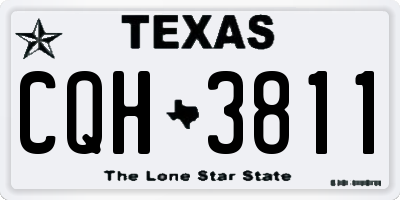 TX license plate CQH3811