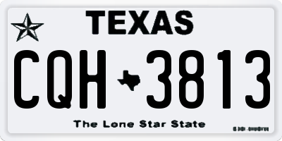 TX license plate CQH3813