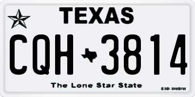 TX license plate CQH3814