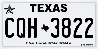 TX license plate CQH3822