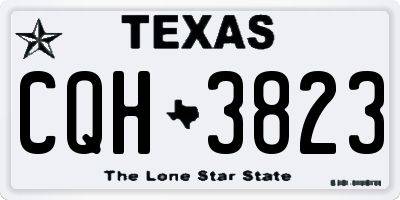 TX license plate CQH3823