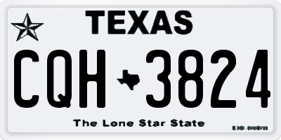 TX license plate CQH3824