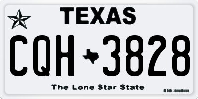 TX license plate CQH3828