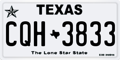 TX license plate CQH3833