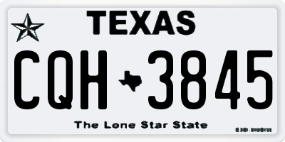 TX license plate CQH3845