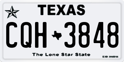 TX license plate CQH3848