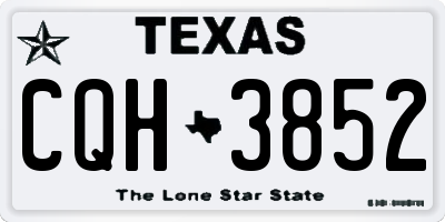 TX license plate CQH3852
