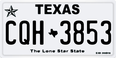 TX license plate CQH3853