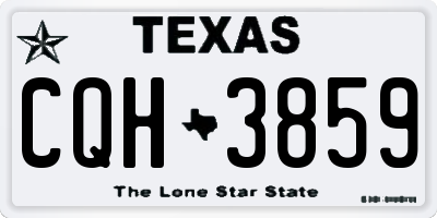 TX license plate CQH3859