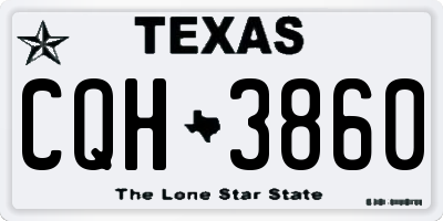TX license plate CQH3860