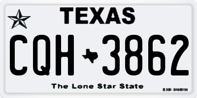 TX license plate CQH3862