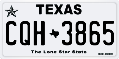 TX license plate CQH3865