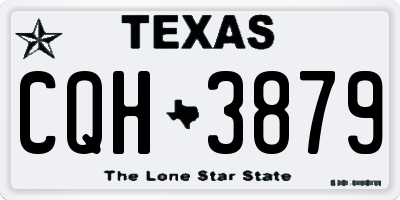 TX license plate CQH3879