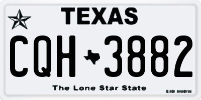 TX license plate CQH3882
