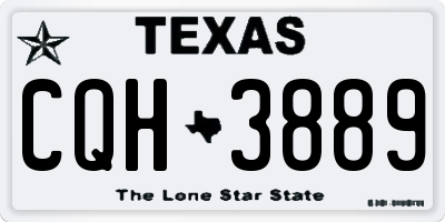 TX license plate CQH3889
