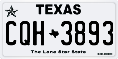 TX license plate CQH3893