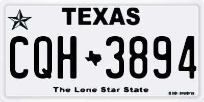 TX license plate CQH3894