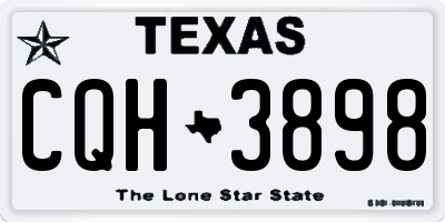 TX license plate CQH3898