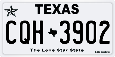 TX license plate CQH3902