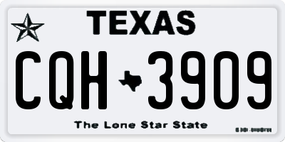 TX license plate CQH3909