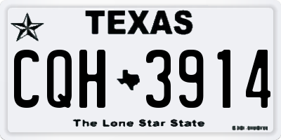 TX license plate CQH3914