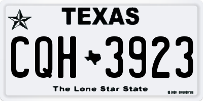 TX license plate CQH3923