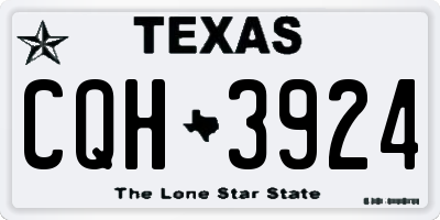 TX license plate CQH3924