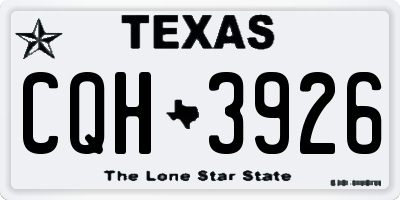 TX license plate CQH3926
