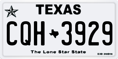 TX license plate CQH3929