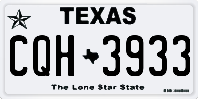 TX license plate CQH3933
