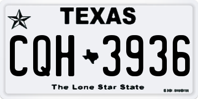 TX license plate CQH3936