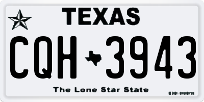 TX license plate CQH3943