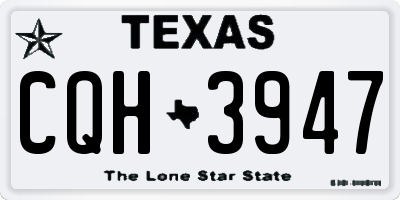 TX license plate CQH3947
