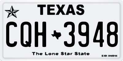 TX license plate CQH3948